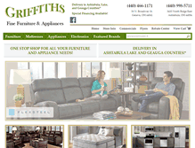 Tablet Screenshot of griffithsfurniture.com